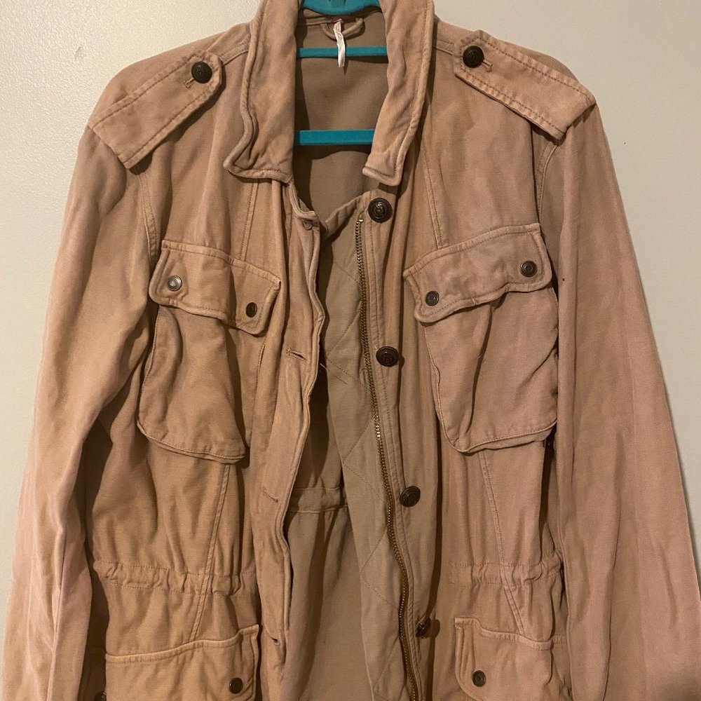 Free People Lightweight Blush/Nude Jacket - Picture 3 of 11